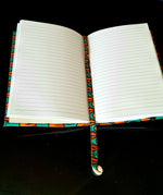 Handmade gifts A5 Padded fabric African print notebook, journal notebook, birthday self care gift, ankara writing book - STUN