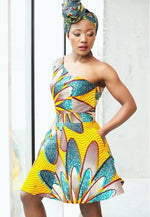 Yellow Samba - African print Dress