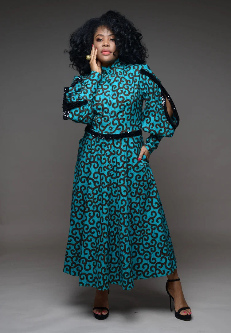 Blue Belle- Ankara Evening Dress – GITAS Portal