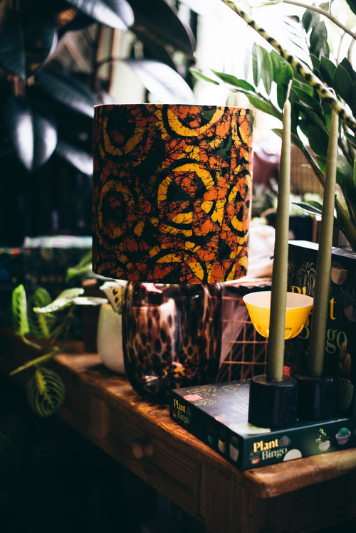 Orange Tango - Handmade pendent drum lampshades