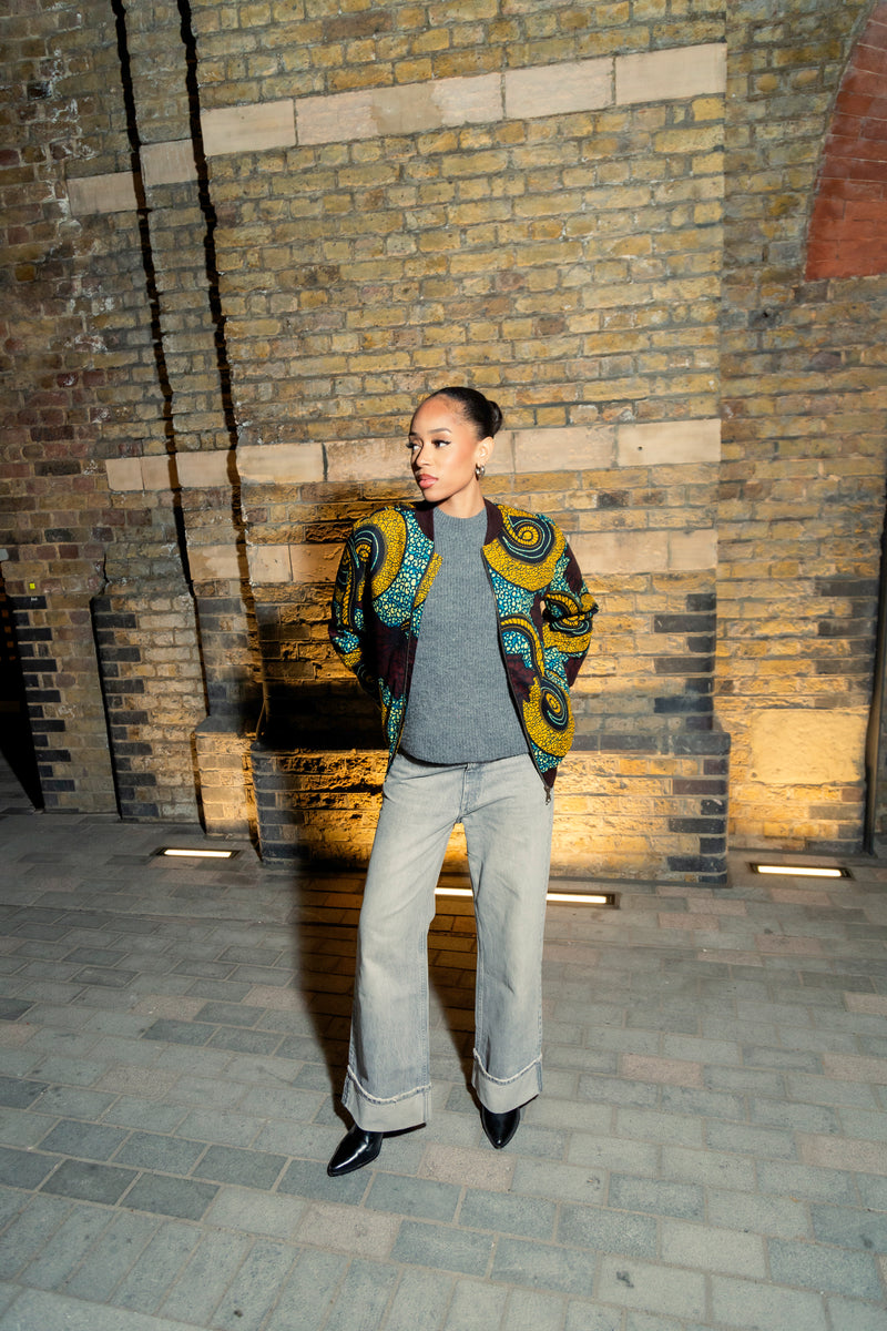 Siba - African print unisex bomber jacket