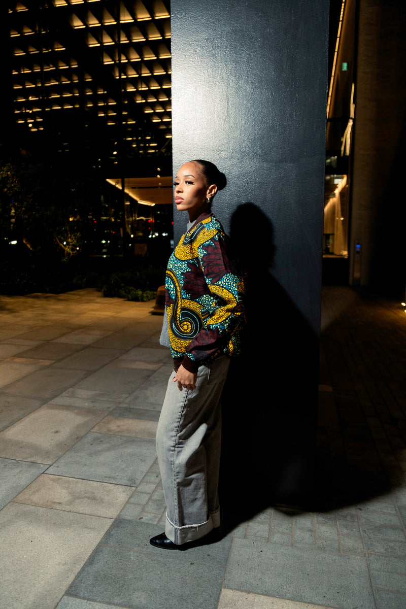 Siba - African print unisex bomber jacket