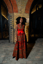 RED CAMO Marie Maxi - Ankara Maxi Dress, African party dress