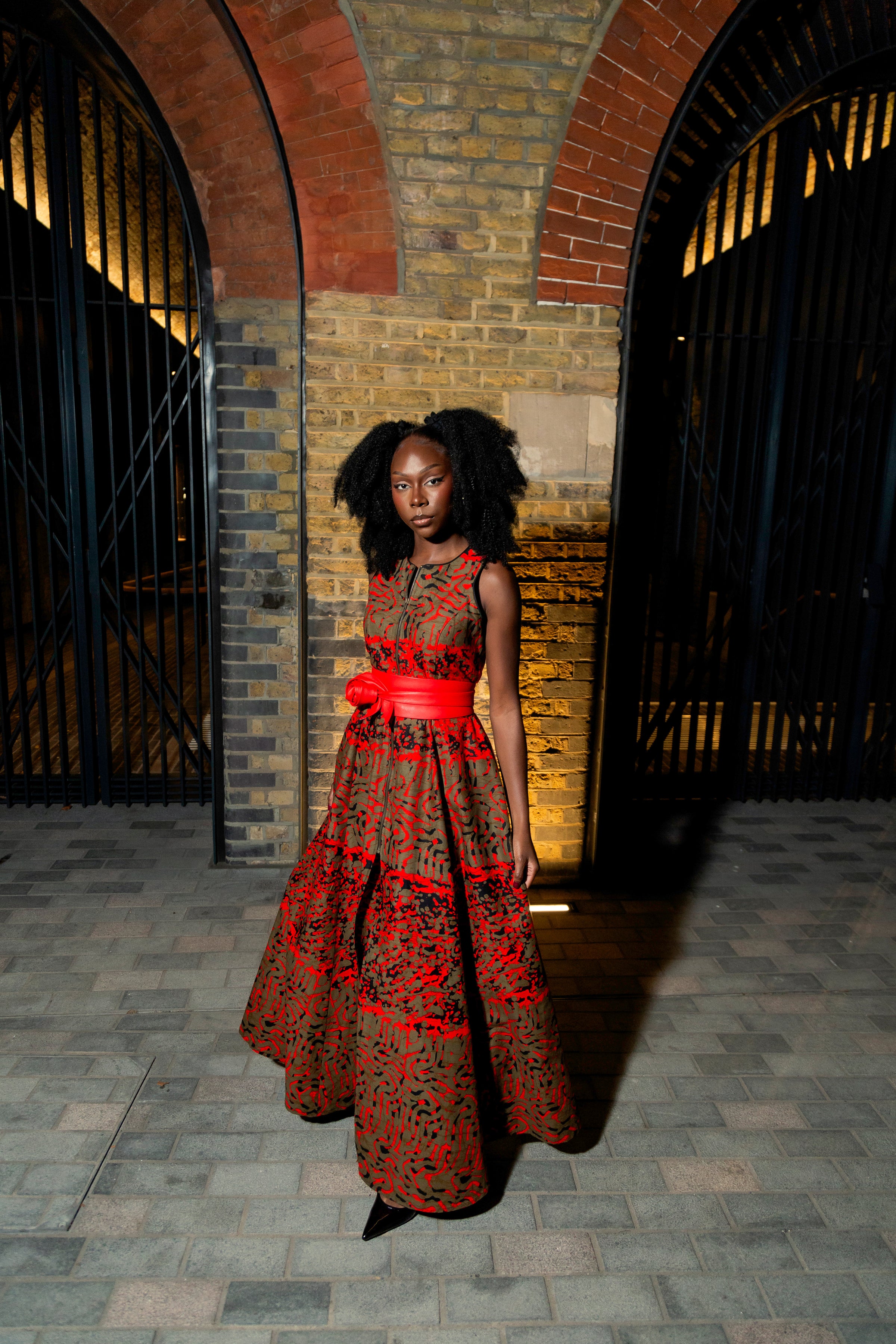 marie maxi dress RED CAMO Marie Maxi