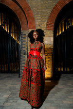 RED CAMO Marie Maxi - Ankara Maxi Dress, African party dress