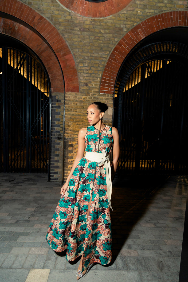 Floral Marie Maxi - Ankara Maxi Dress, African party dress