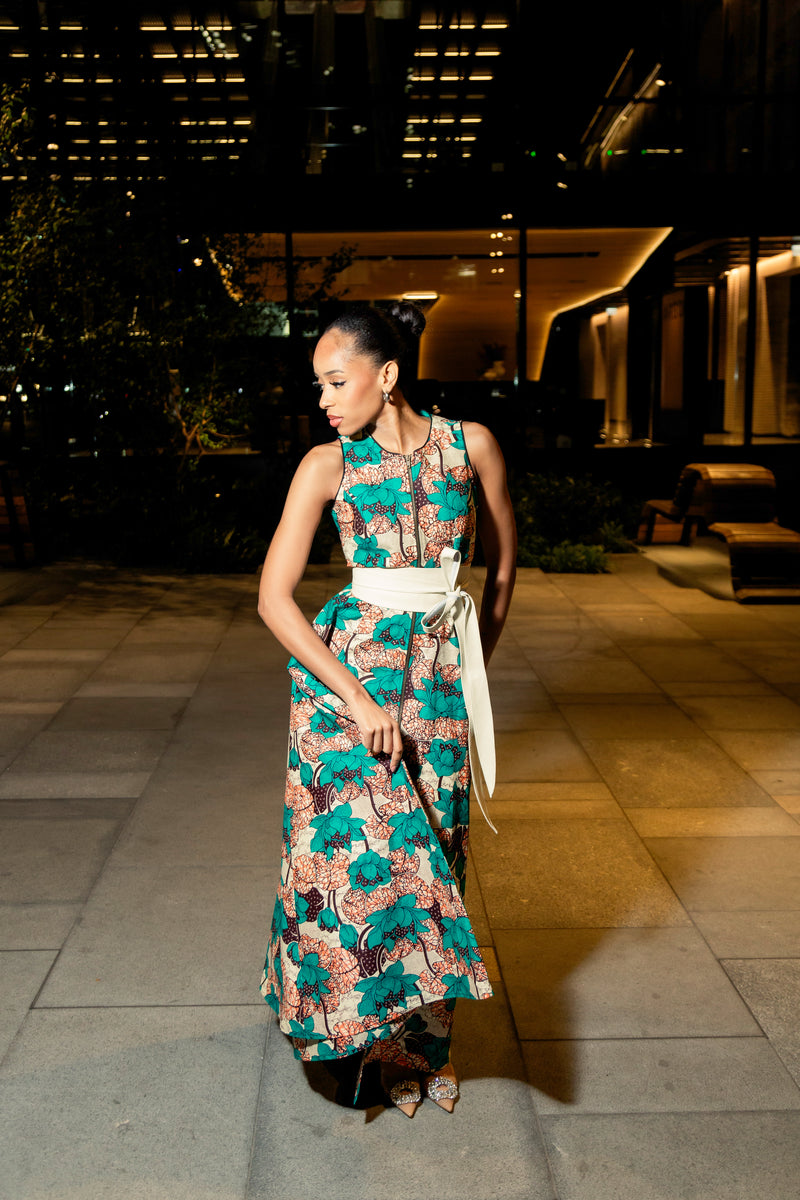 Floral Marie Maxi - Ankara Maxi Dress, African party dress