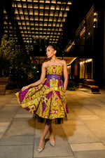 Eva Marie Gold - Ankara Evening Dress