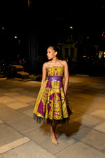 Eva Marie Gold - Ankara Evening Dress