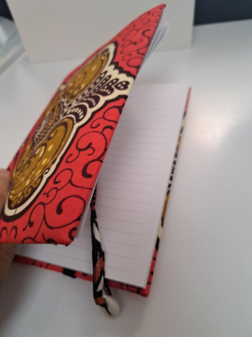 STARLIGHT - A5 soft touch notebook, journal notebook gift/ ankara print wax notebook/ writing book