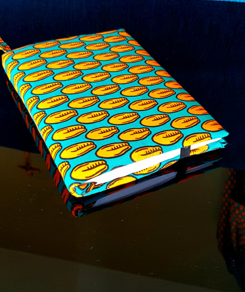 Handmade gifts A5 Padded fabric African print notebook, journal notebook, birthday self care gift, ankara writing book - STUN