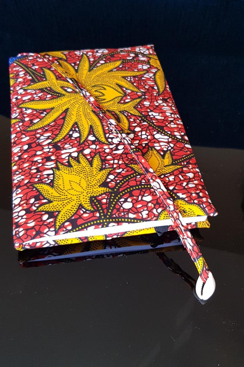 A5 Padded fabric cover African print notebook/ journal notebook gift/ ankara print wax notebook/ writing book - Star Fish