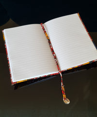 A5 Padded fabric cover African print notebook/ journal notebook gift/ ankara print wax notebook/ writing book - Star Fish