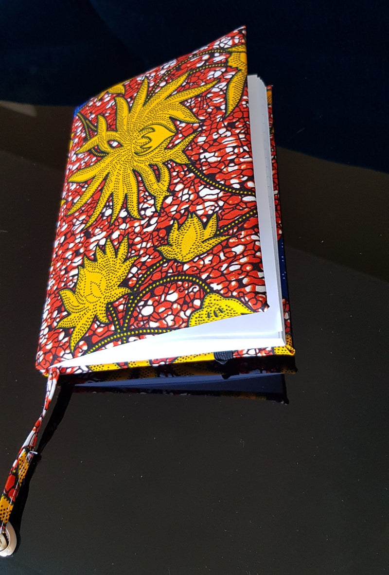A5 Padded fabric cover African print notebook/ journal notebook gift/ ankara print wax notebook/ writing book - Star Fish