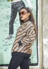 Brown - African print Bomber Jacket