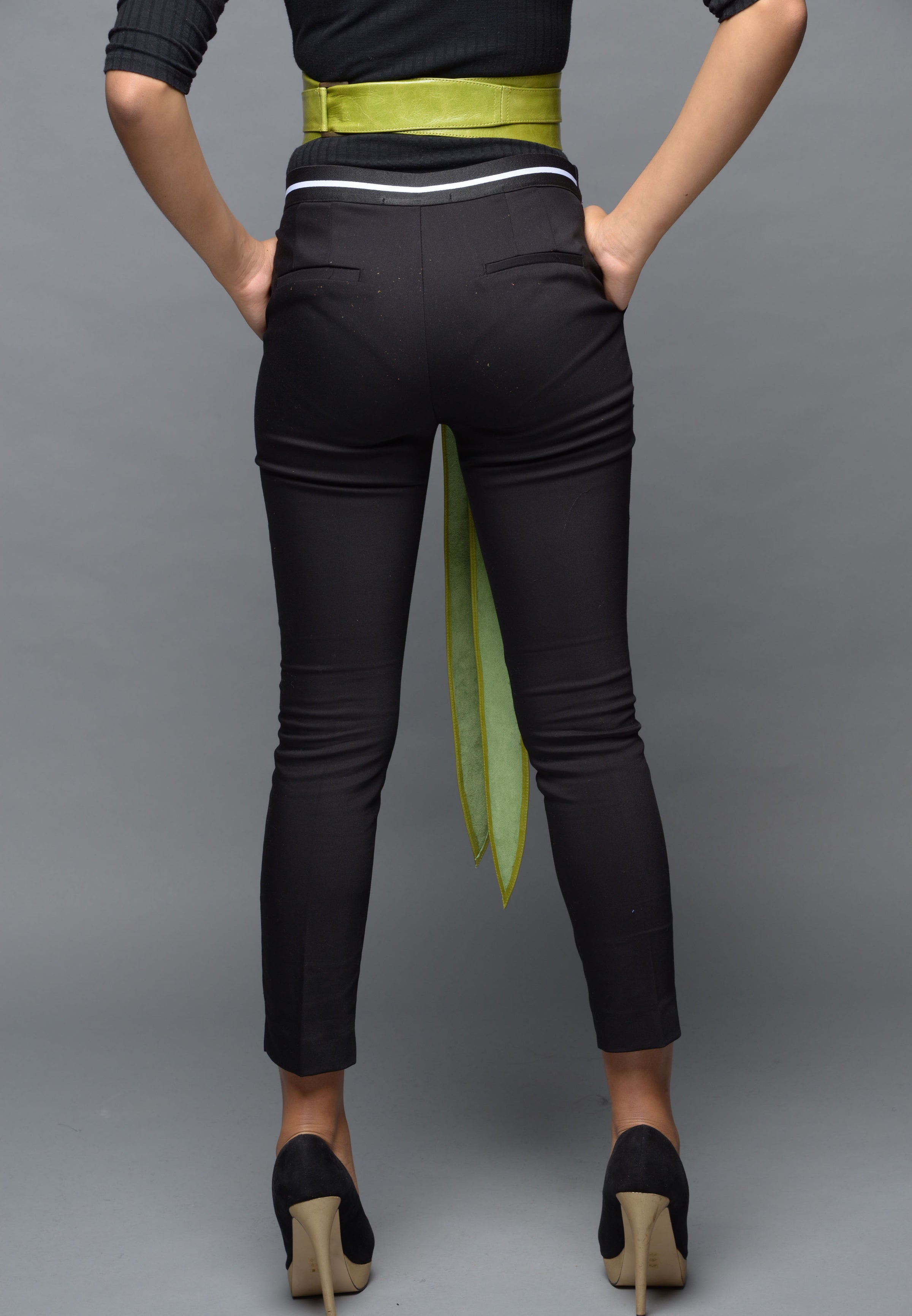 Green Leather Obi belt