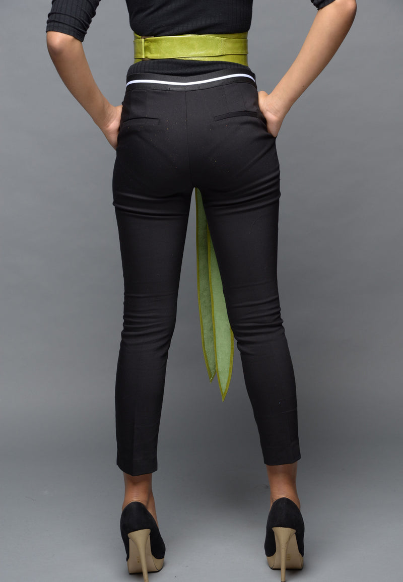 Green Leather Obi belt