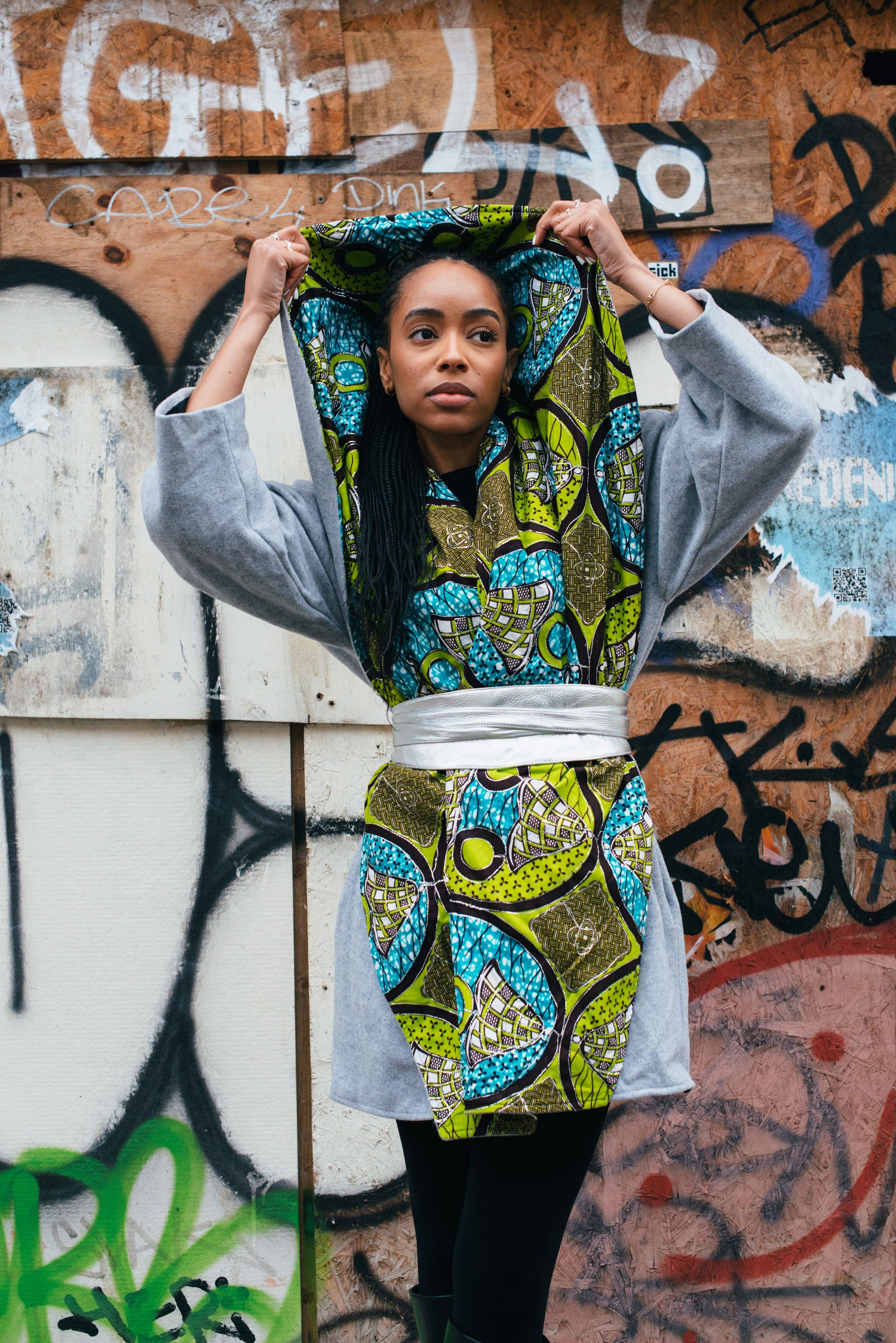 LEMON and LIME - Light Gray Wool Winter Coat