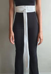 White Leather Obi belt