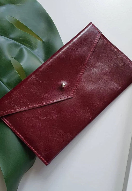 Ox Blood - 100% handmade Mini leather coin money purse