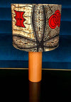Orange and black - Handmade pendent drum lampshades