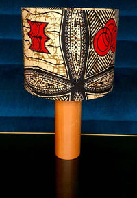 Orange and black - Handmade pendent drum lampshades