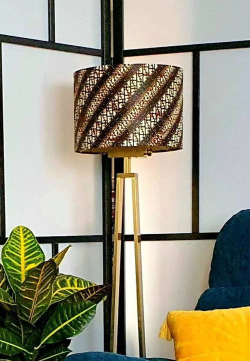Chocolate - Handmade pendent drum lampshades