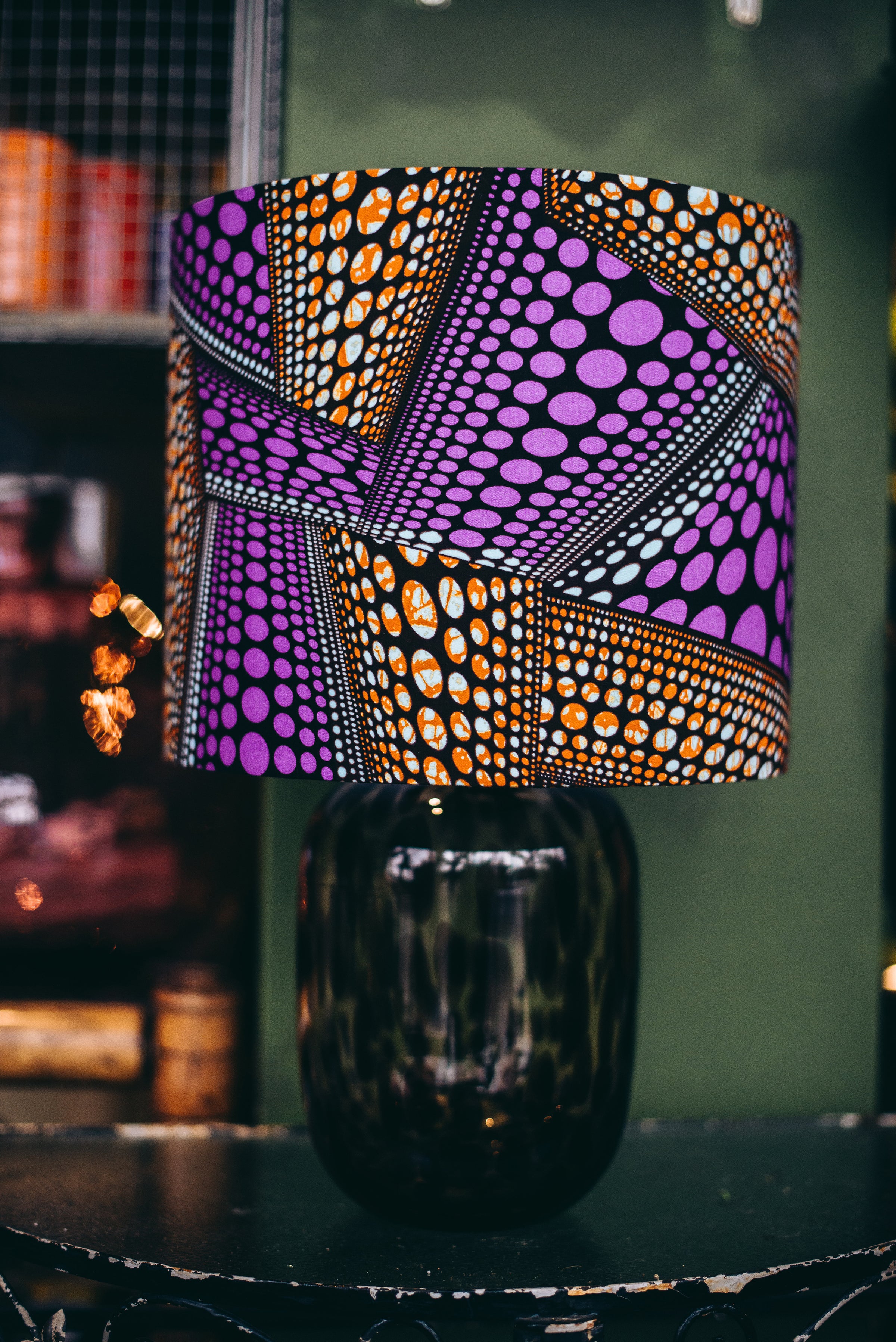 Purple fever - Handmade pendent drum lampshades