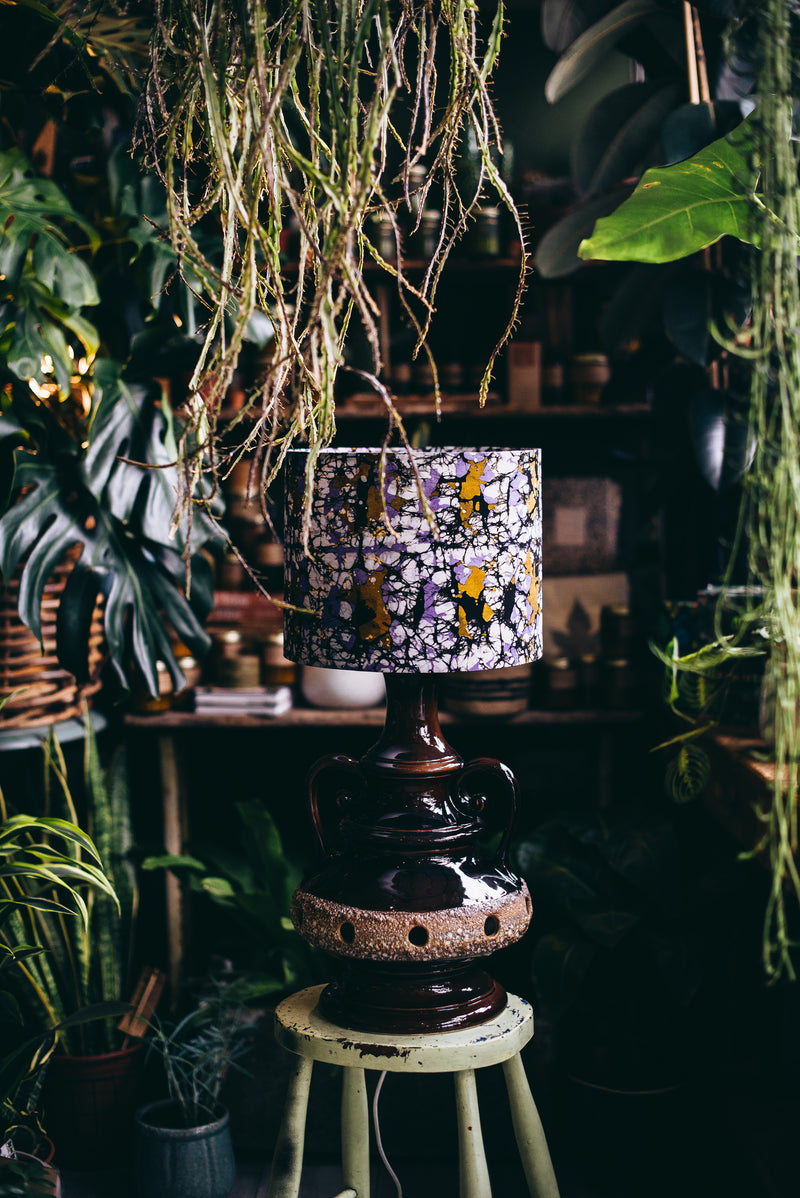 Purple - Handmade pendent drum lampshades