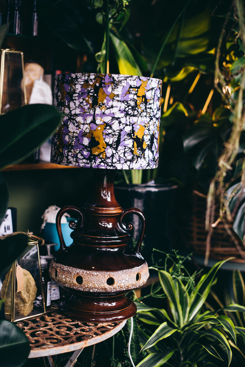 Purple - Handmade pendent drum lampshades