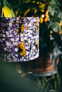 Purple - Handmade pendent drum lampshades