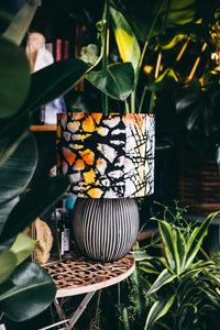 Pendant lampshade, home decor ideas, handmade drum lampshade, ceiling or lamp base handmade fabric batik lampshade - all sizes - Abstract