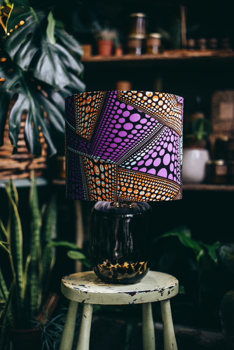 Purple fever - Handmade pendent drum lampshades