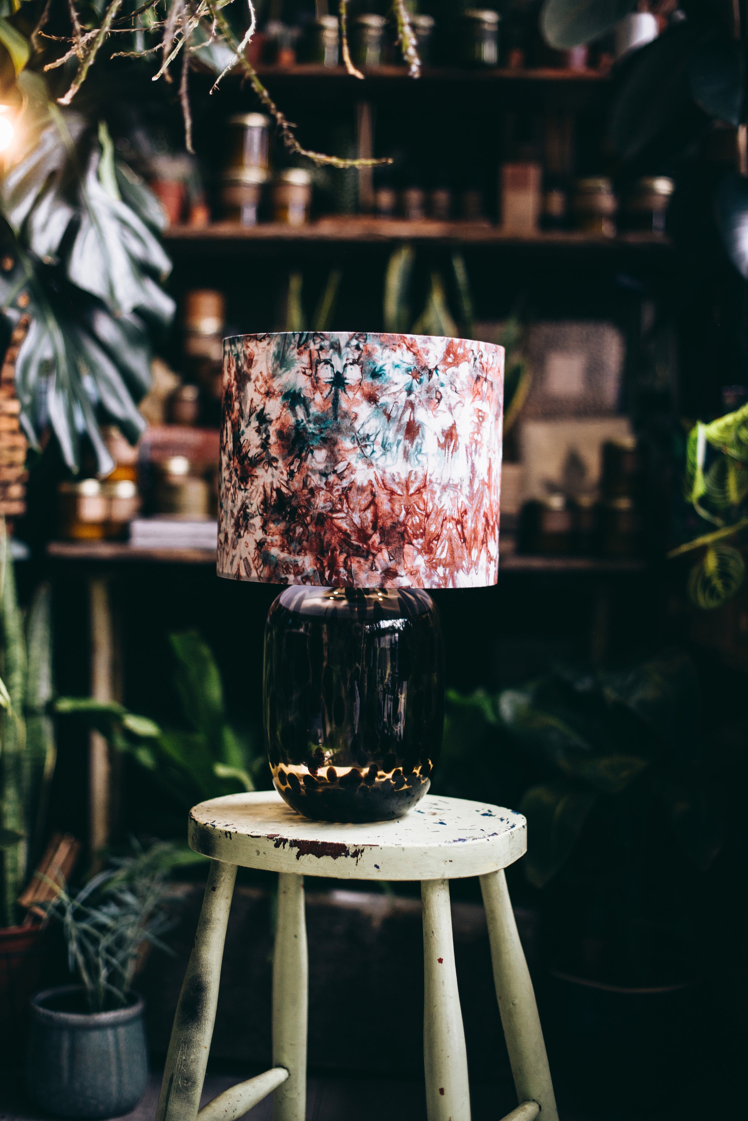 Morning Mist - Handmade pendent drum lampshades