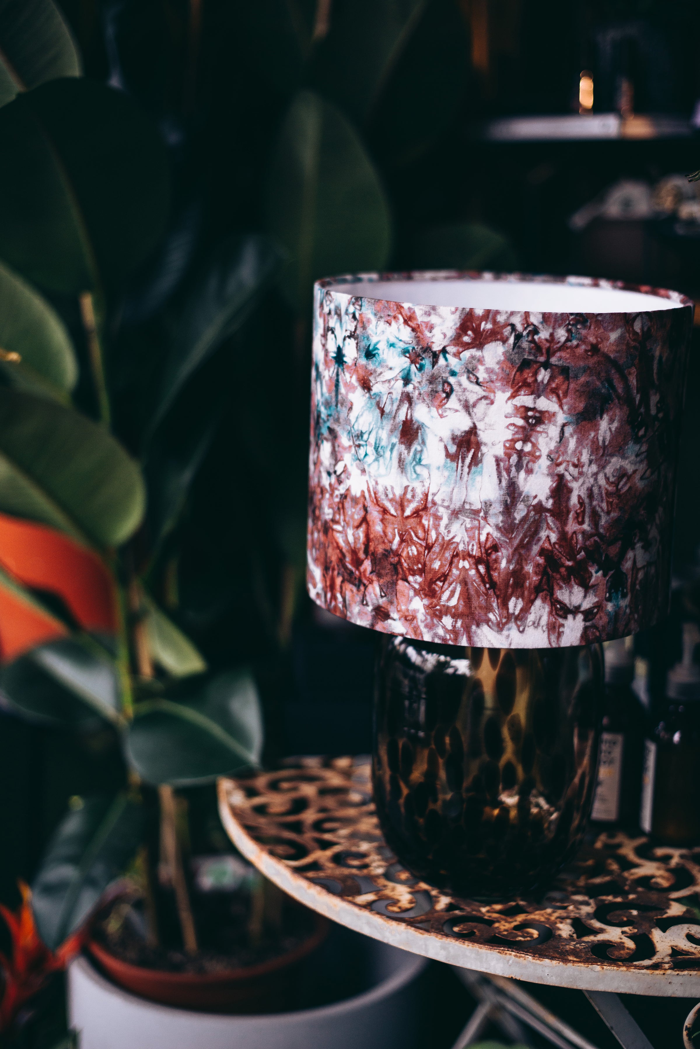 Morning Mist - Handmade pendent drum lampshades