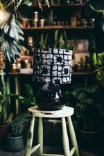 Black and White - Handmade pendent drum lampshades