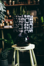 Black and White - Handmade pendent drum lampshades