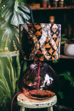 Pendant lampshade, home decor ideas, handmade drum lampshade, ceiling or lamp base handmade fabric batik lampshade - all sizes - Dezzy Batik