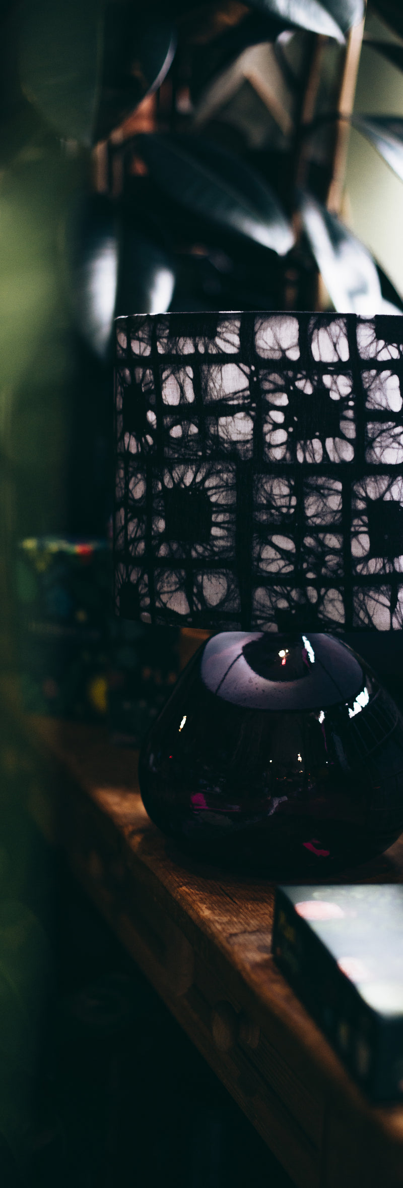 Black and White - Handmade pendent drum lampshades