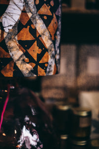 Pendant lampshade, home decor ideas, handmade drum lampshade, ceiling or lamp base handmade fabric batik lampshade - all sizes - Dezzy Batik