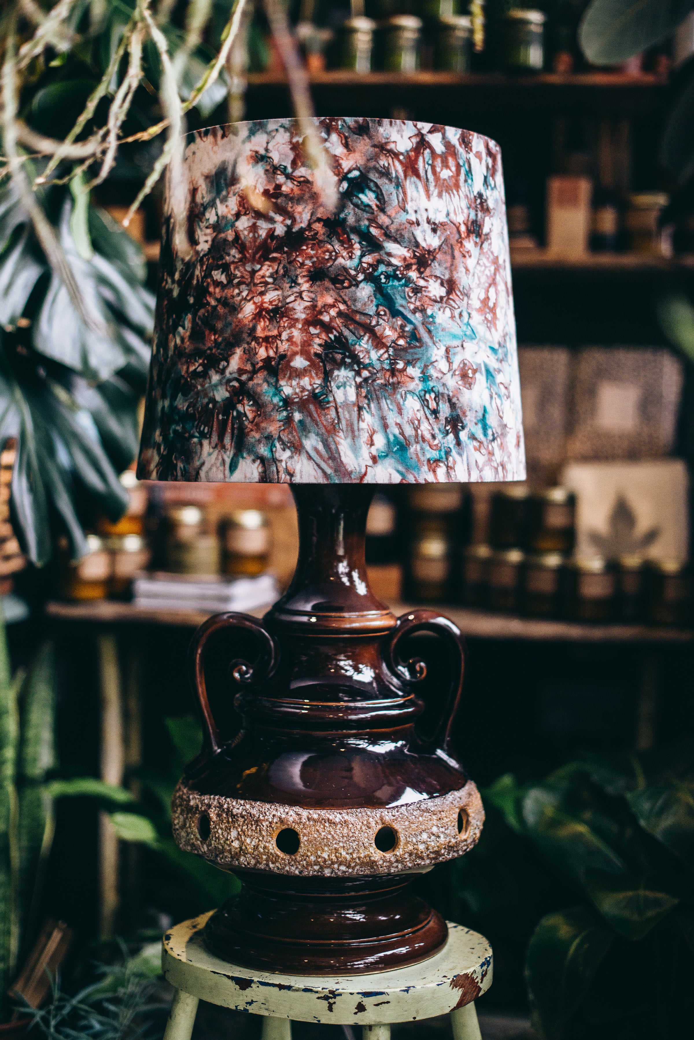 Empire Morning Mist - Handmade pendent drum lampshades