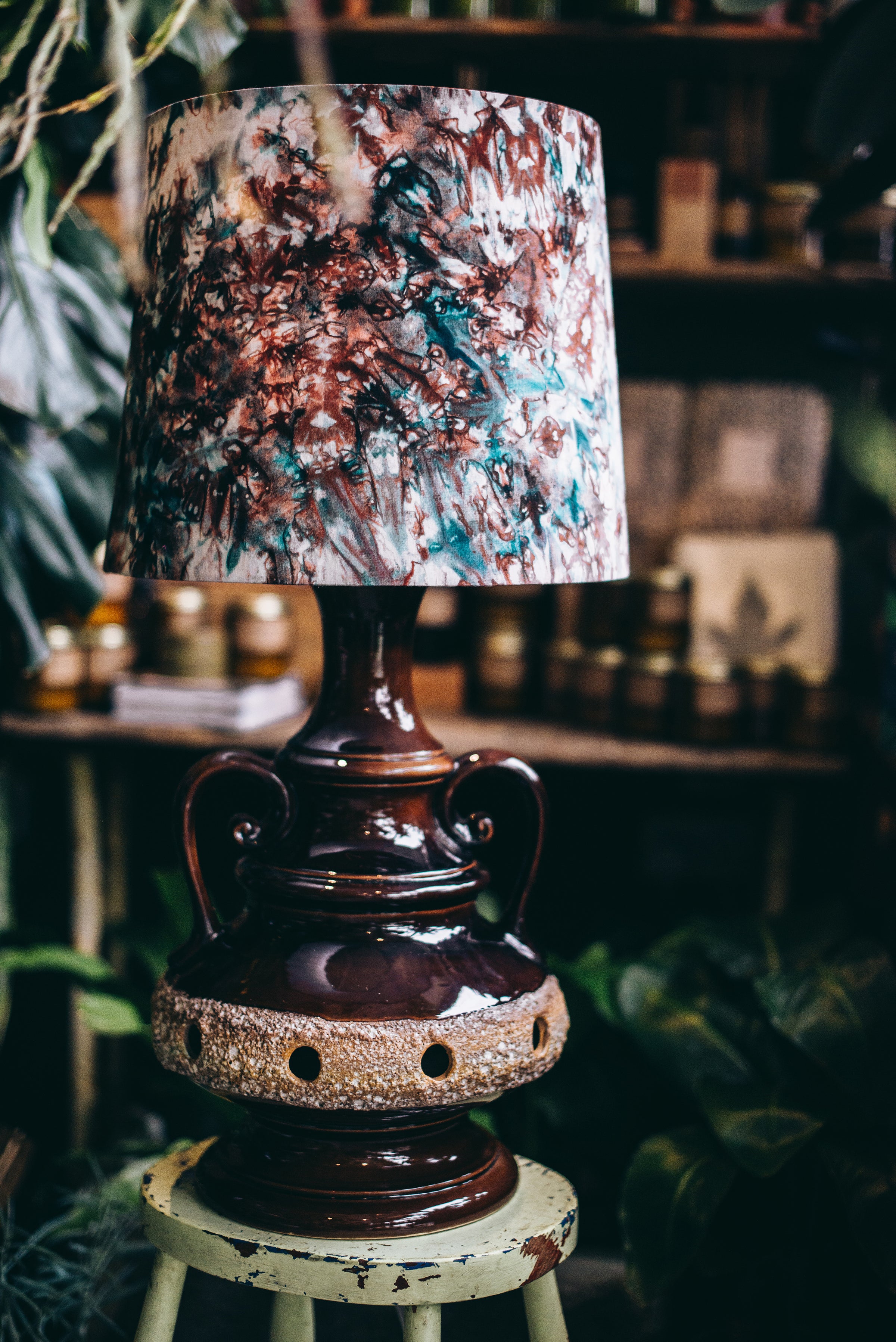 Empire Morning Mist - Handmade pendent drum lampshades