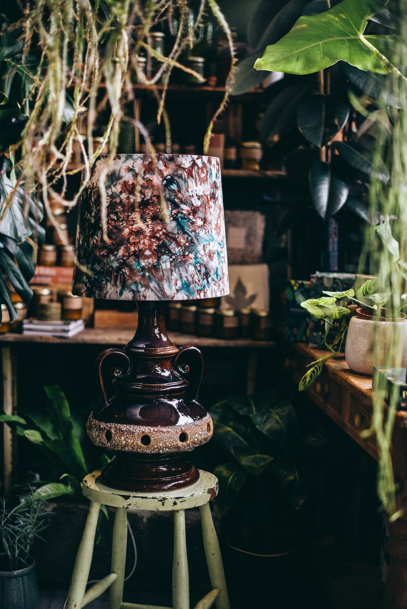 Empire Morning Mist - Handmade pendent drum lampshades