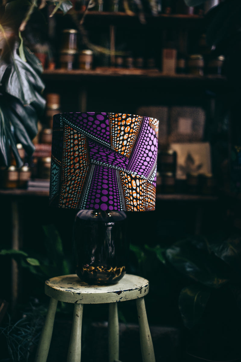 Purple fever - Handmade pendent drum lampshades