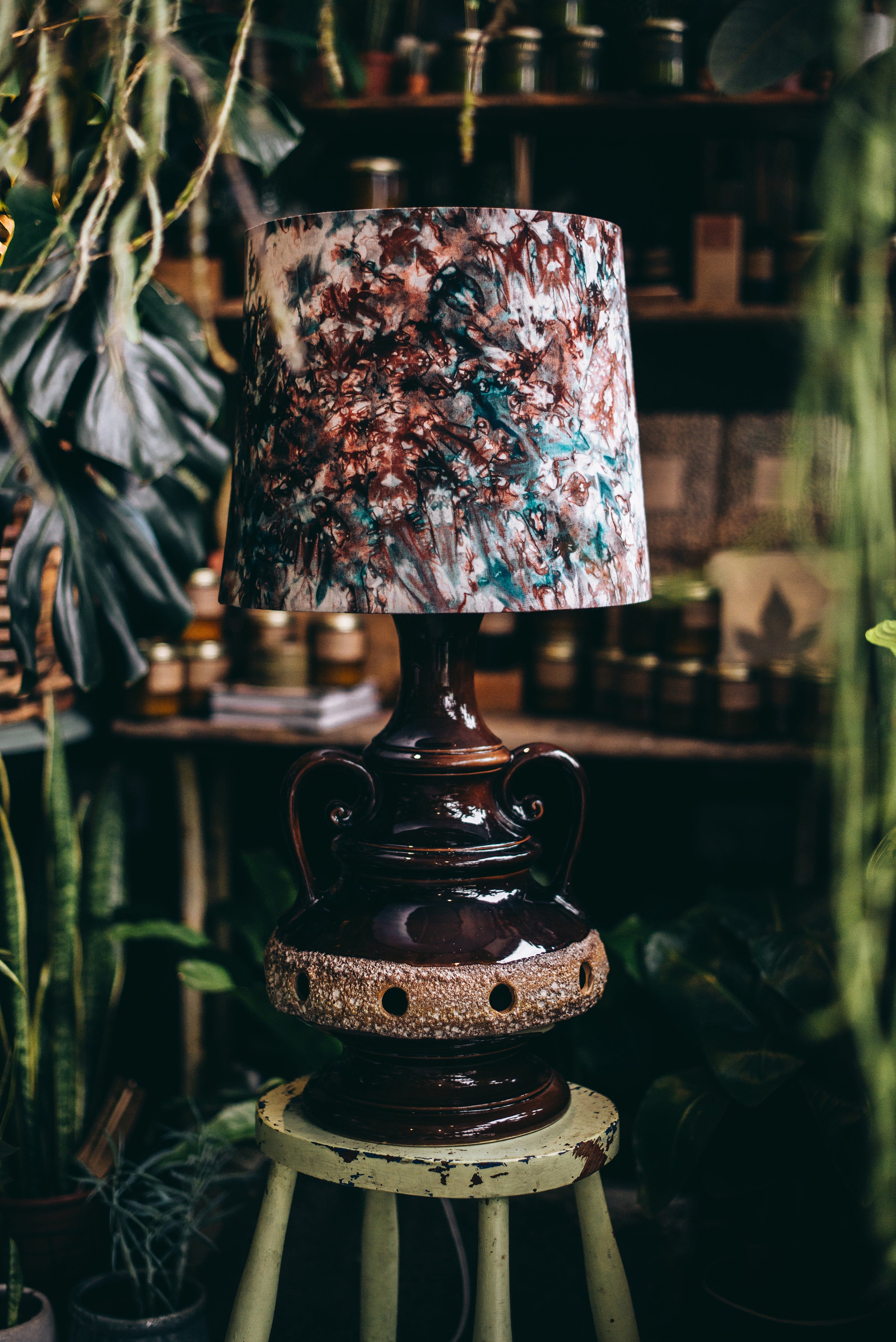 Empire Morning Mist - Handmade pendent drum lampshades