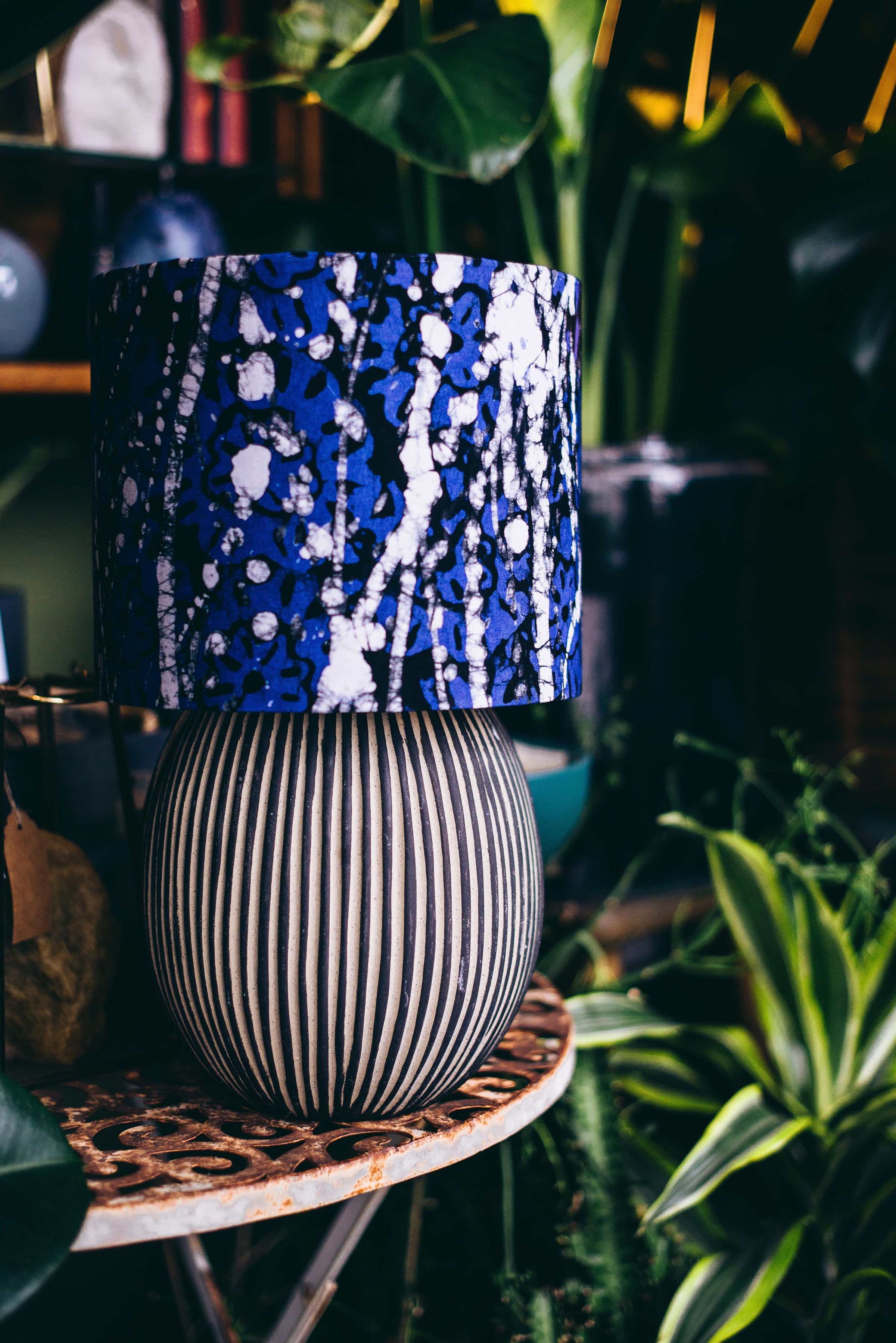 Rain drops - Handmade pendent drum lampshades