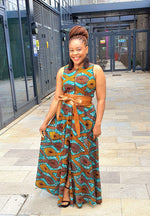 Marie Maxi Rust - Ankara Maxi Dress, African party dress