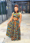 Marie Maxi Rust - Ankara Maxi Dress, African party dress