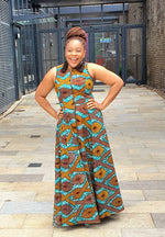 Marie Maxi Rust - Ankara Maxi Dress, African party dress