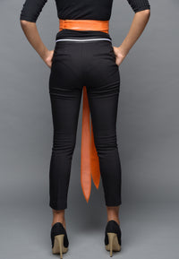 Orange Leather Obi belt